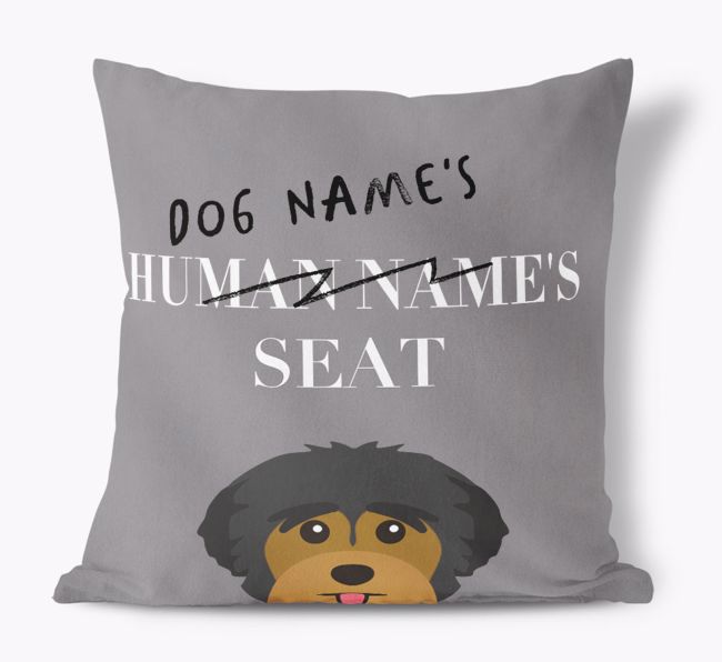 Human's Seat: Personalised {breedFullName} Canvas Cushion